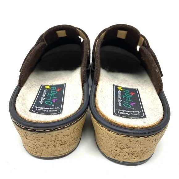 FIDELIO FELT Comfort CLOGS 51-351 Brown - Picture 5 of 7